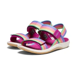 Kids KEEN Sandals<Big Kids' Elle Backstrap | Rainbow/Festival Fuchsia