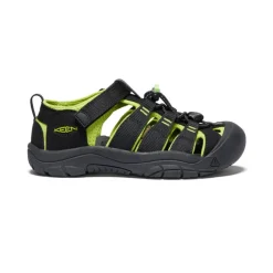 Kids KEEN Sandals<Big Kids' Newport H2 | Black/Lime Green