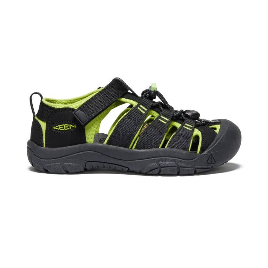Kids KEEN Sandals<Big Kids' Newport H2 | Black/Lime Green