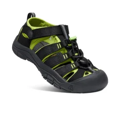 Kids KEEN Sandals<Big Kids' Newport H2 | Black/Lime Green