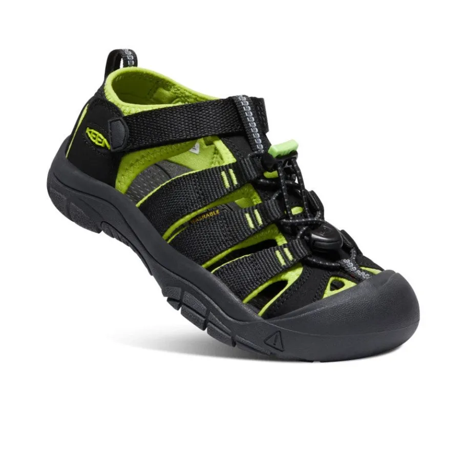 Kids KEEN Sandals<Big Kids' Newport H2 | Black/Lime Green