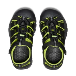 Kids KEEN Sandals<Big Kids' Newport H2 | Black/Lime Green