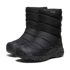 Kids KEEN Boots<Big Kids' Puffrider Waterproof Winter Boot | Black/Steel Grey