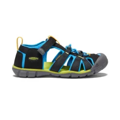 Kids KEEN Sandals<Big Kids' Seacamp Ii Cnx | Black/Brilliant Blue