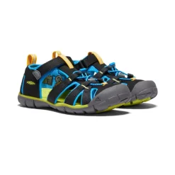 Kids KEEN Sandals<Big Kids' Seacamp Ii Cnx | Black/Brilliant Blue