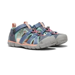 Kids KEEN Sandals<Big Kids' Seacamp Ii Cnx | Flint Stone/Ocean Wave