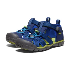 Kids KEEN Sandals<Big Kids' Seacamp Ii Cnx | Blue Depths/Chartreuse