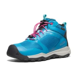 Kids KEEN Boots<Big Kids' Wanduro Waterproof Boot | Fjord Blue/Fuchsia Purple