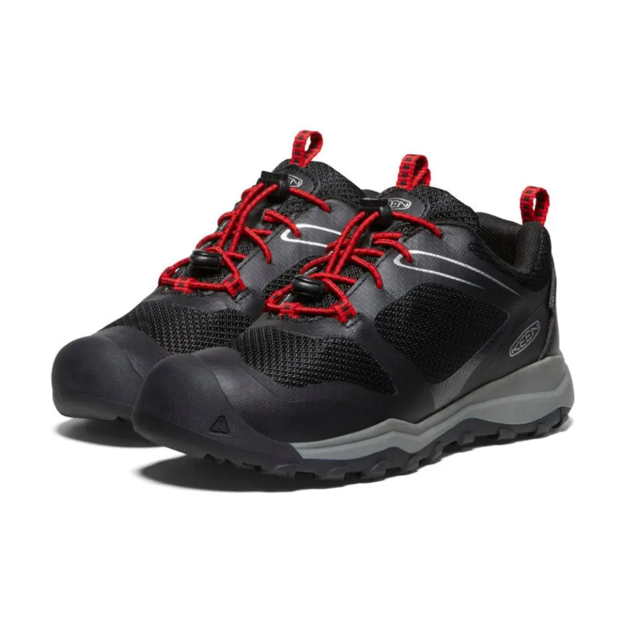 Kids KEEN Shoes<Big Kids' Wanduro Waterproof Shoe | Black/Ribbon Red