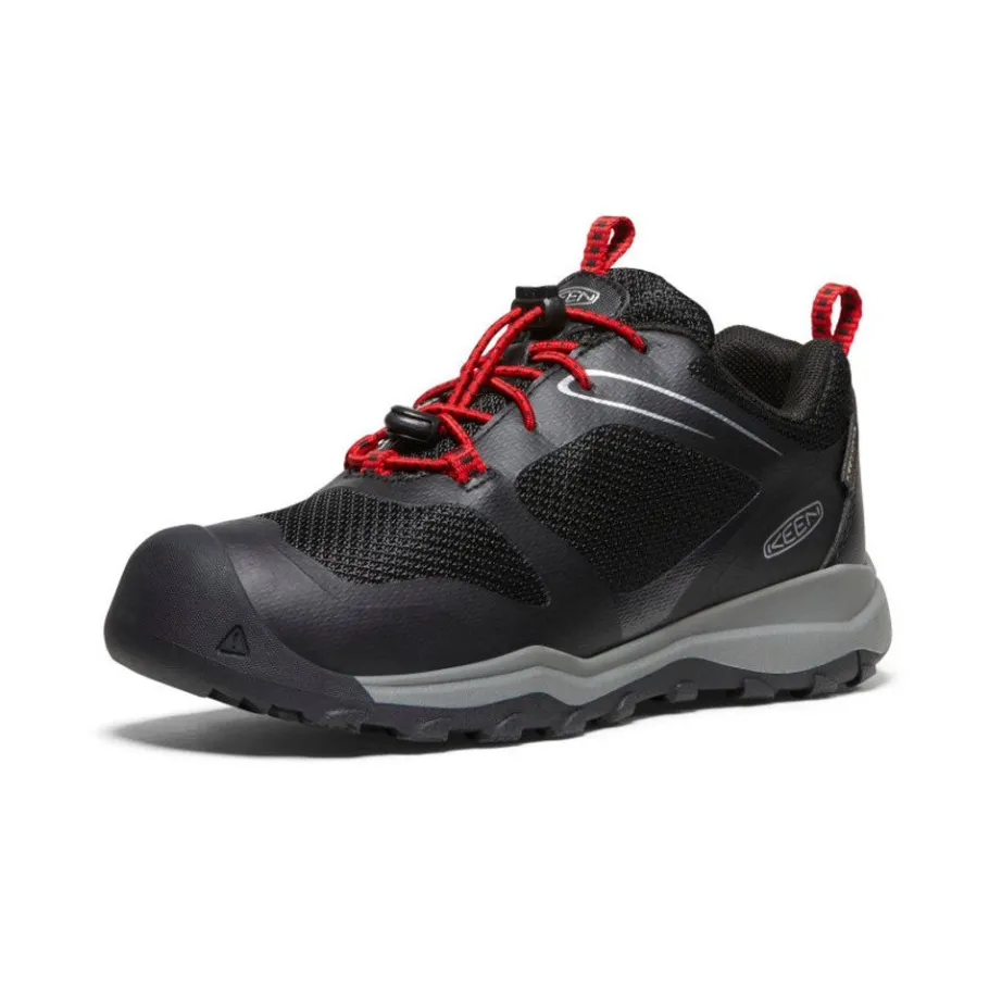 Kids KEEN Shoes<Big Kids' Wanduro Waterproof Shoe | Black/Ribbon Red