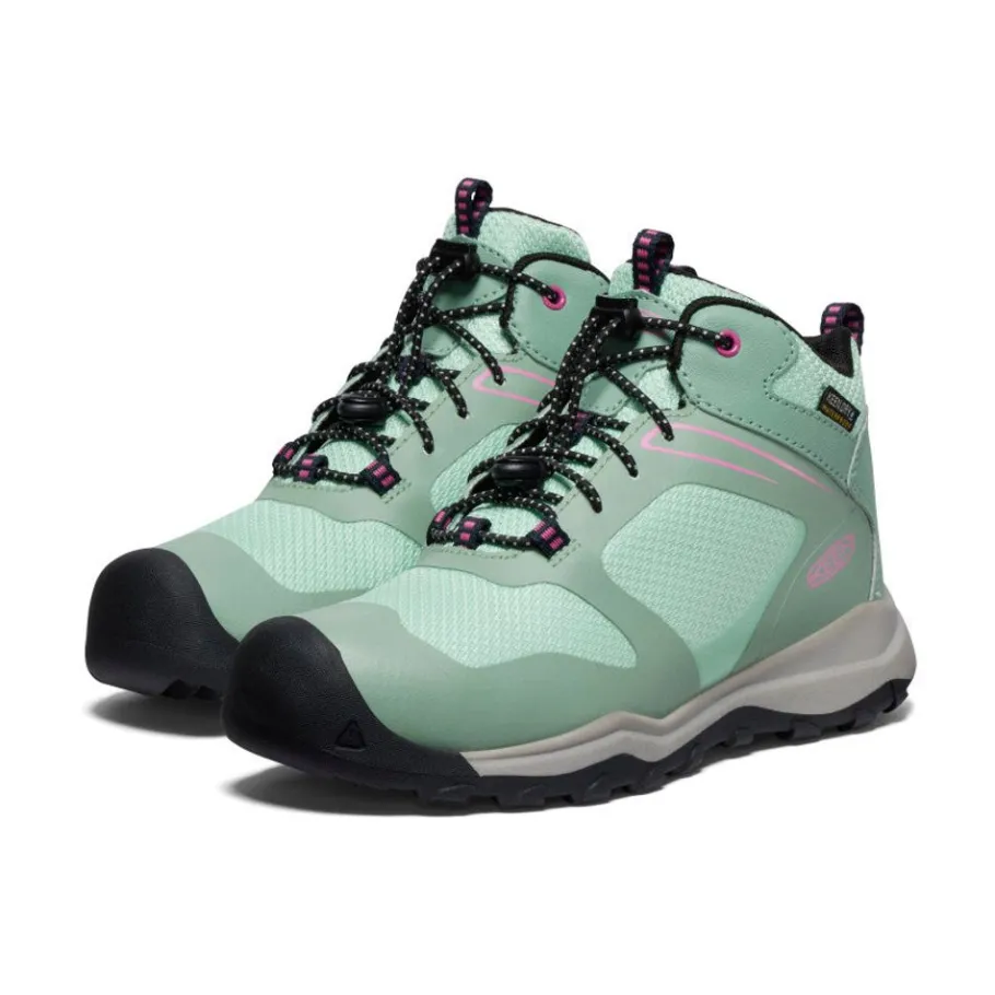 Kids KEEN Boots<Big Kids' Wanduro Waterproof Boot | Granite Green/Ibis Rose