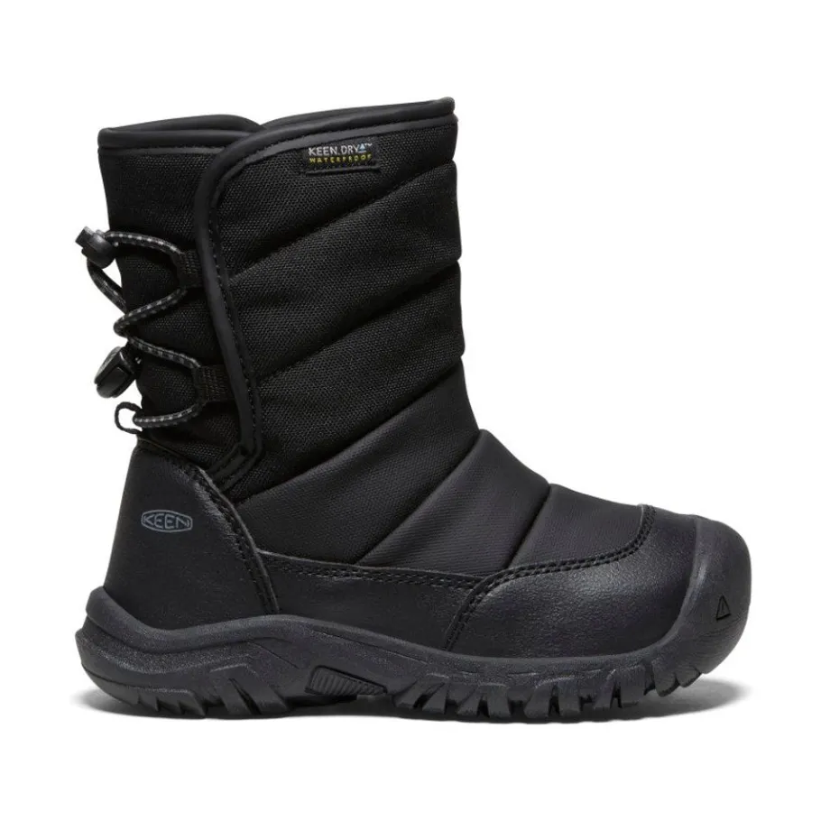 Kids KEEN Boots<Little Kids' Puffrider Waterproof Winter Boot | Black/Steel Grey