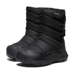 Kids KEEN Boots<Little Kids' Puffrider Waterproof Winter Boot | Black/Steel Grey