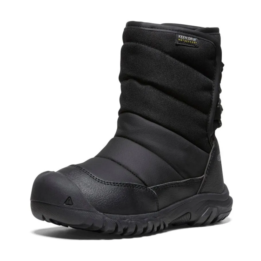 Kids KEEN Boots<Little Kids' Puffrider Waterproof Winter Boot | Black/Steel Grey