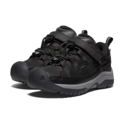 Kids KEEN Shoes<Little Kids' Targhee Waterproof Shoe | Black/Steel Grey