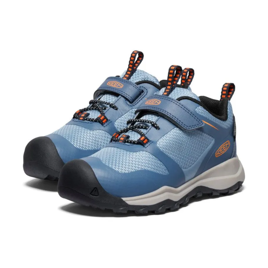 Kids KEEN Shoes<Little Kids' Wanduro Waterproof Shoe | Vintage Indigo/Scarlet Ibis