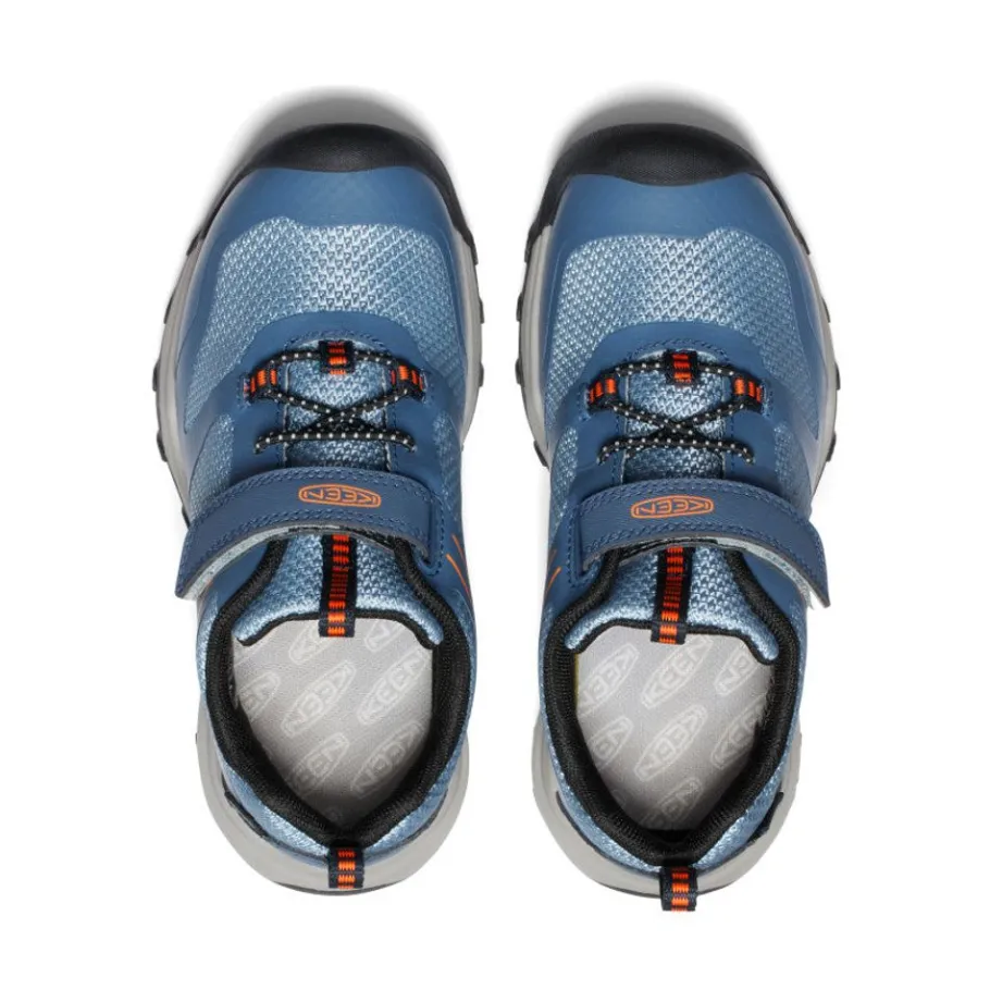 Kids KEEN Shoes<Little Kids' Wanduro Waterproof Shoe | Vintage Indigo/Scarlet Ibis