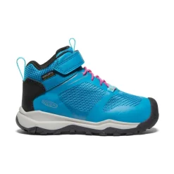 Kids KEEN Boots<Little Kids' Wanduro Waterproof Boot | Fjord Blue/Fuchsia Purple