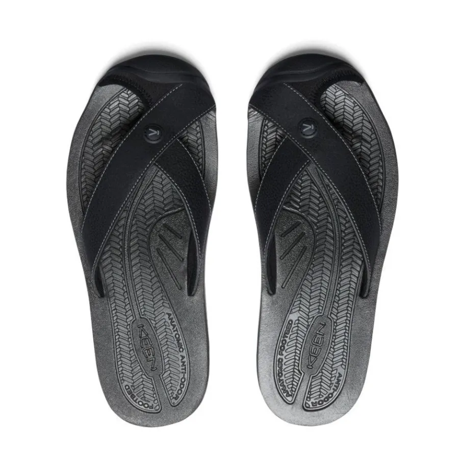 Men KEEN Slip-Ons<Men'S Barbados Flip-Flop | Black/Steel Grey