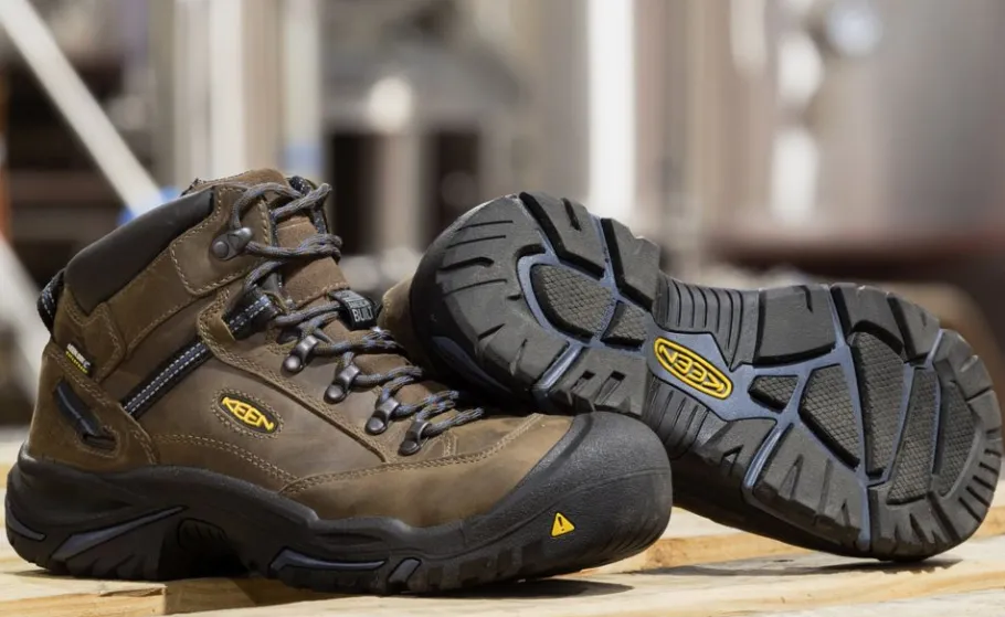 Men KEEN Work Boots & Shoes<Men'S Braddock Al Waterproof Mid (Steel Toe) | Bison/Ensign Blue