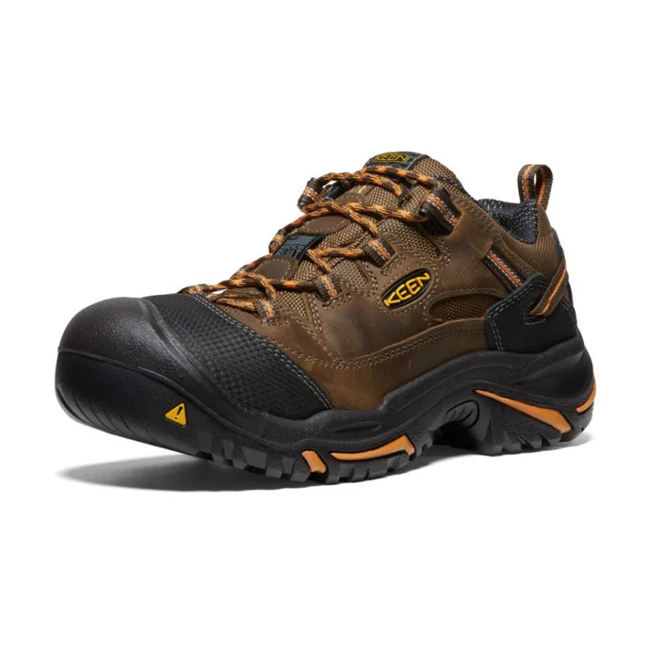 Men KEEN Work Boots & Shoes<Men'S Braddock Low (Soft Toe) | Cascade/Orange Ochre