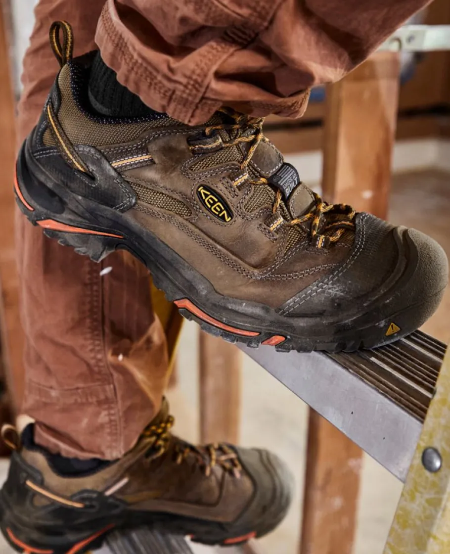 Men KEEN Work Boots & Shoes<Men'S Braddock Low (Soft Toe) | Cascade/Orange Ochre