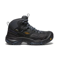 Men KEEN Work Boots & Shoes<Men'S Braddock Waterproof Mid (Soft Toe) | Raven/Estate Blue