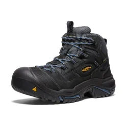 Men KEEN Work Boots & Shoes<Men'S Braddock Waterproof Mid (Soft Toe) | Raven/Estate Blue