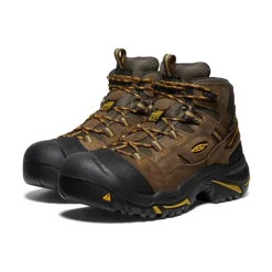 Men KEEN Work Boots & Shoes<Men'S Braddock Waterproof Mid (Soft Toe) | Cascade Brown/Tawny Olive
