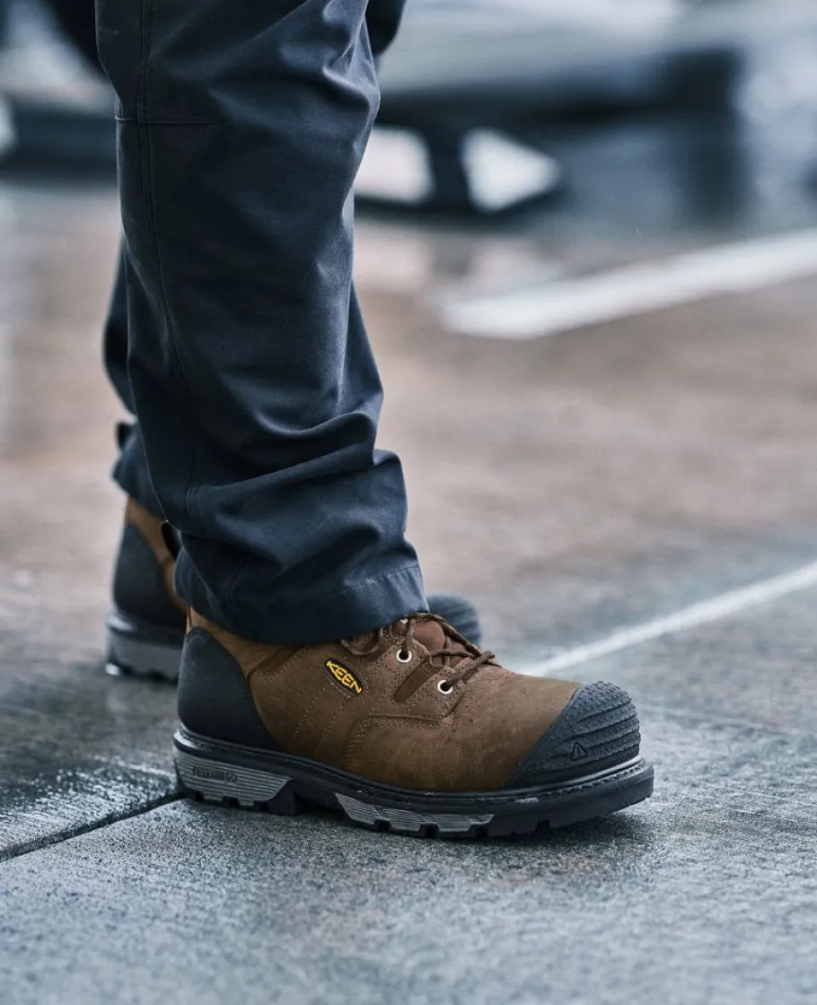 Men KEEN Work Boots & Shoes<Men'S Camden 8" Insulated Waterproof Boot (Carbon-Fiber Toe) | Leather Brown/Black