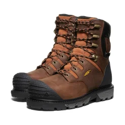 Men KEEN Work Boots & Shoes<Men'S Camden 8" Waterproof Boot (Carbon-Fiber Toe) | Leather Brown/Black