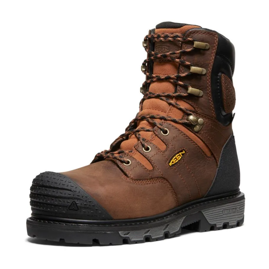 Men KEEN Work Boots & Shoes<Men'S Camden 8" Waterproof Boot (Carbon-Fiber Toe) | Leather Brown/Black