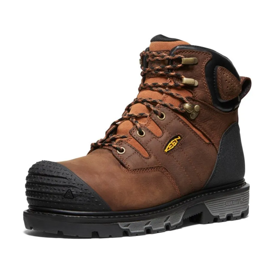 Men KEEN Work Boots & Shoes<Men'S Camden 6" Waterproof Boot (Carbon-Fiber Toe) | Leather Brown/Black