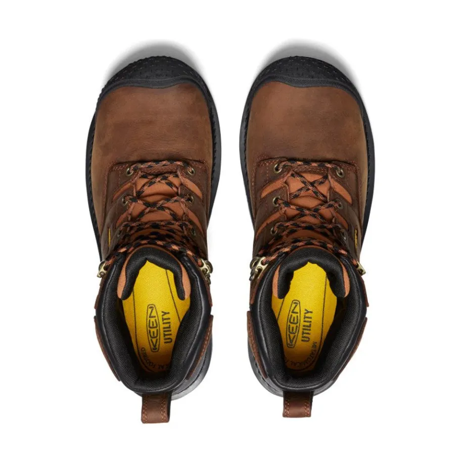 Men KEEN Work Boots & Shoes<Men'S Camden 6" Waterproof Boot (Carbon-Fiber Toe) | Leather Brown/Black
