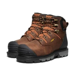 Men KEEN Work Boots & Shoes<Men'S Camden 6" Waterproof Boot Int Met (Carbon-Fiber Toe) | Leather Brown/Black
