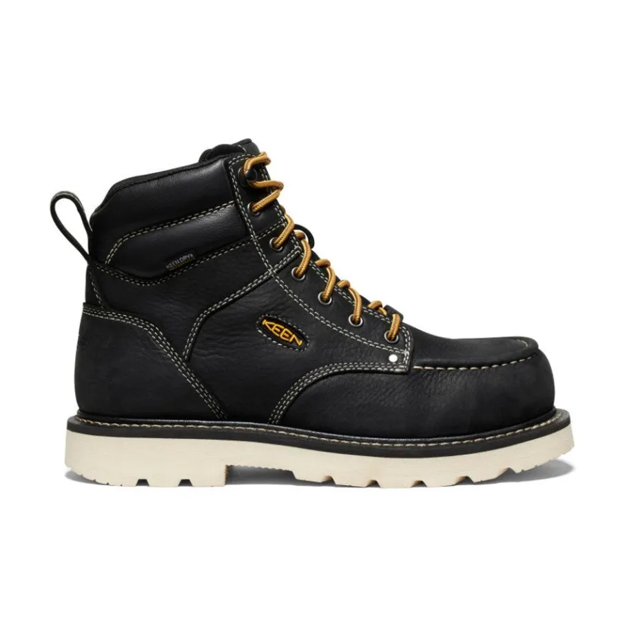 Men KEEN Work Boots & Shoes<Men'S Cincinnati 6" Waterproof 90° Heel Boot (Carbon-Fiber Toe) | Black/Sandshell