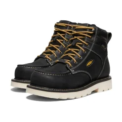 Men KEEN Work Boots & Shoes<Men'S Cincinnati 6" Waterproof 90° Heel Boot (Carbon-Fiber Toe) | Black/Sandshell