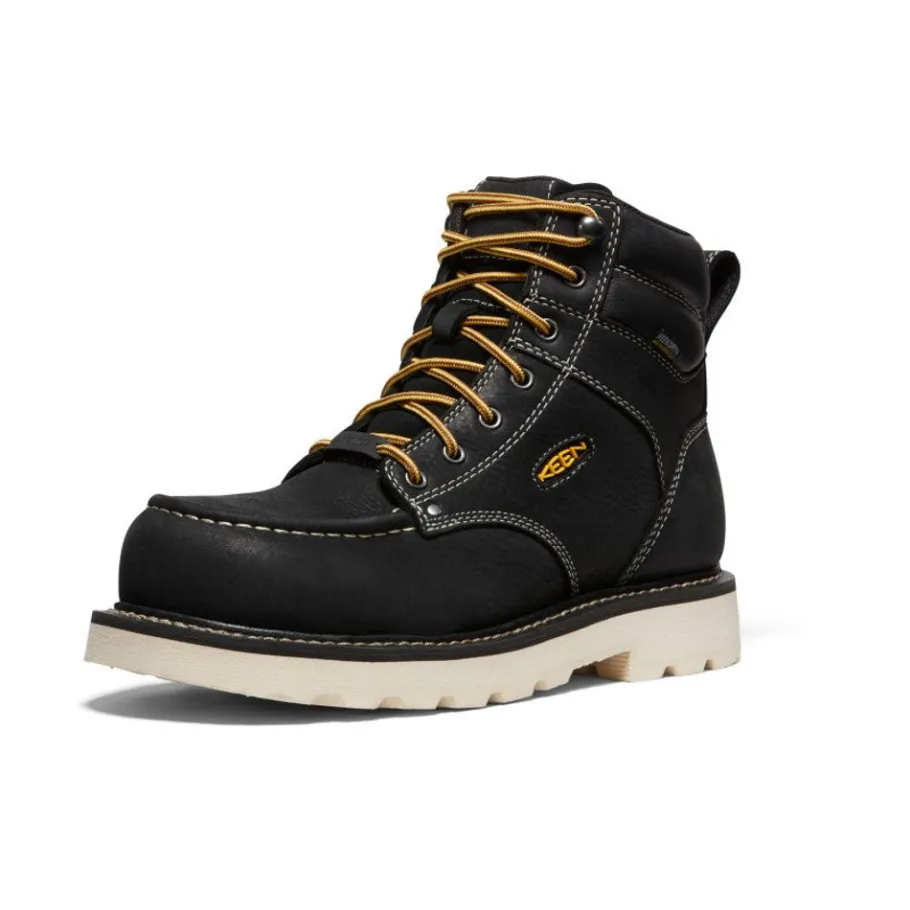 Men KEEN Work Boots & Shoes<Men'S Cincinnati 6" Waterproof 90° Heel Boot (Carbon-Fiber Toe) | Black/Sandshell