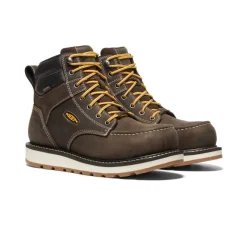 Men KEEN Work Boots & Shoes<Men'S Cincinnati 6" Waterproof Boot (Carbon-Fiber Toe) | Dark Chocolate/Sandshell