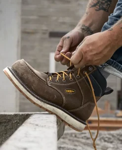 Men KEEN Work Boots & Shoes<Men'S Cincinnati 6" Waterproof Boot (Carbon-Fiber Toe) | Dark Chocolate/Sandshell