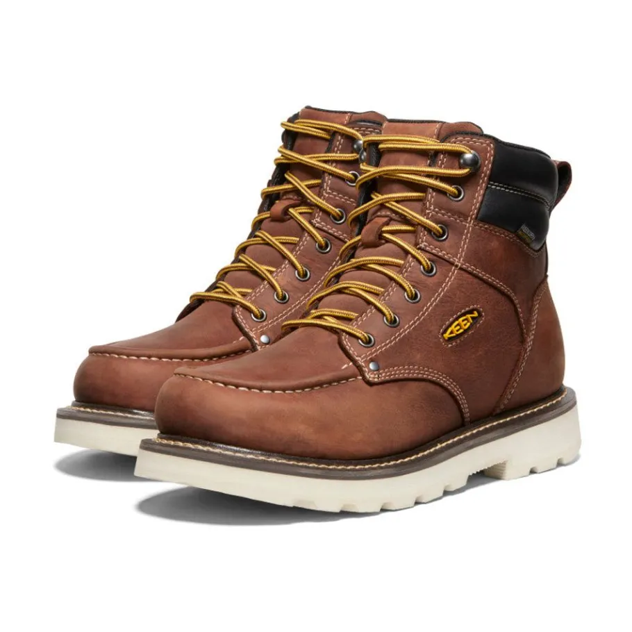 Men KEEN Work Boots & Shoes<Men'S Cincinnati 6" Waterproof 90° Heel Boot (Soft Toe) | Tuscan Red/Sandshell