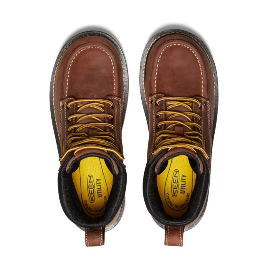 Men KEEN Work Boots & Shoes<Men'S Cincinnati 6" Waterproof 90° Heel Boot (Soft Toe) | Tuscan Red/Sandshell