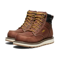 Men KEEN Work Boots & Shoes<Men'S Cincinnati 6" Waterproof Boot (Carbon-Fiber Toe) | Tuscan Red/Sandshell