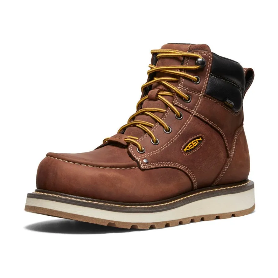 Men KEEN Work Boots & Shoes<Men'S Cincinnati 6" Waterproof Boot (Carbon-Fiber Toe) | Tuscan Red/Sandshell