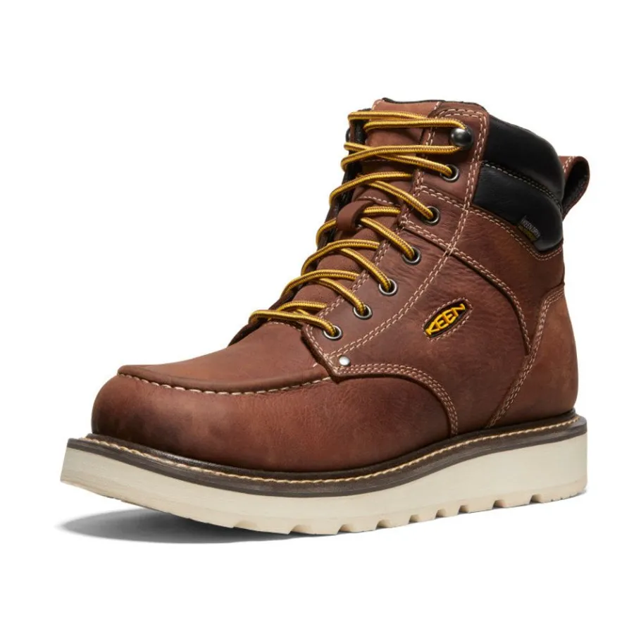 Men KEEN Work Boots & Shoes<Men'S Cincinnati 6" Waterproof Boot (Soft Toe) | Tuscan Red/Sandshell
