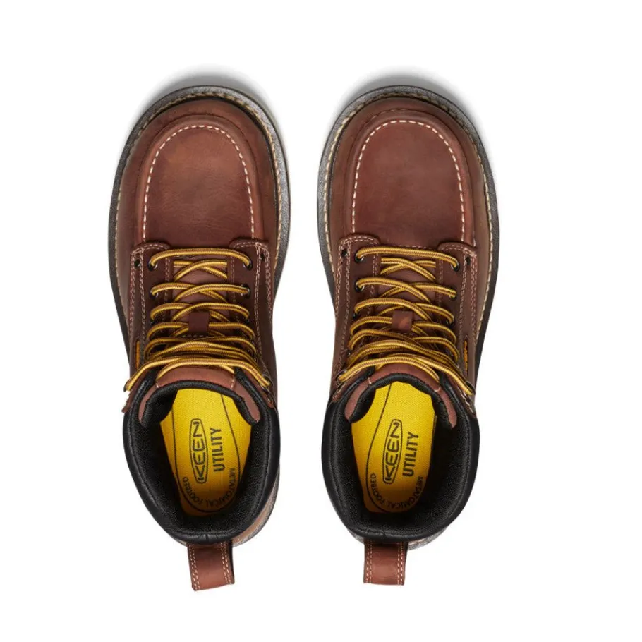 Men KEEN Work Boots & Shoes<Men'S Cincinnati 6" Waterproof Boot (Soft Toe) | Tuscan Red/Sandshell