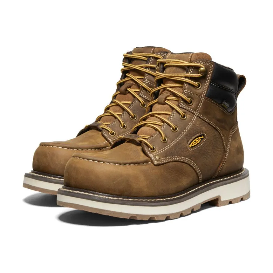 Men KEEN Work Boots & Shoes<Men'S Cincinnati 6" Waterproof 90° Heel Boot (Carbon-Fiber Toe) | Belgian/Sandshell