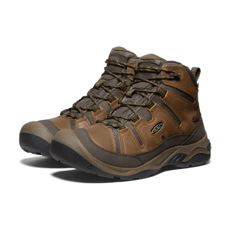 Men KEEN Boots<Men'S Circadia Waterproof Boot Wide | Bison/Brindle
