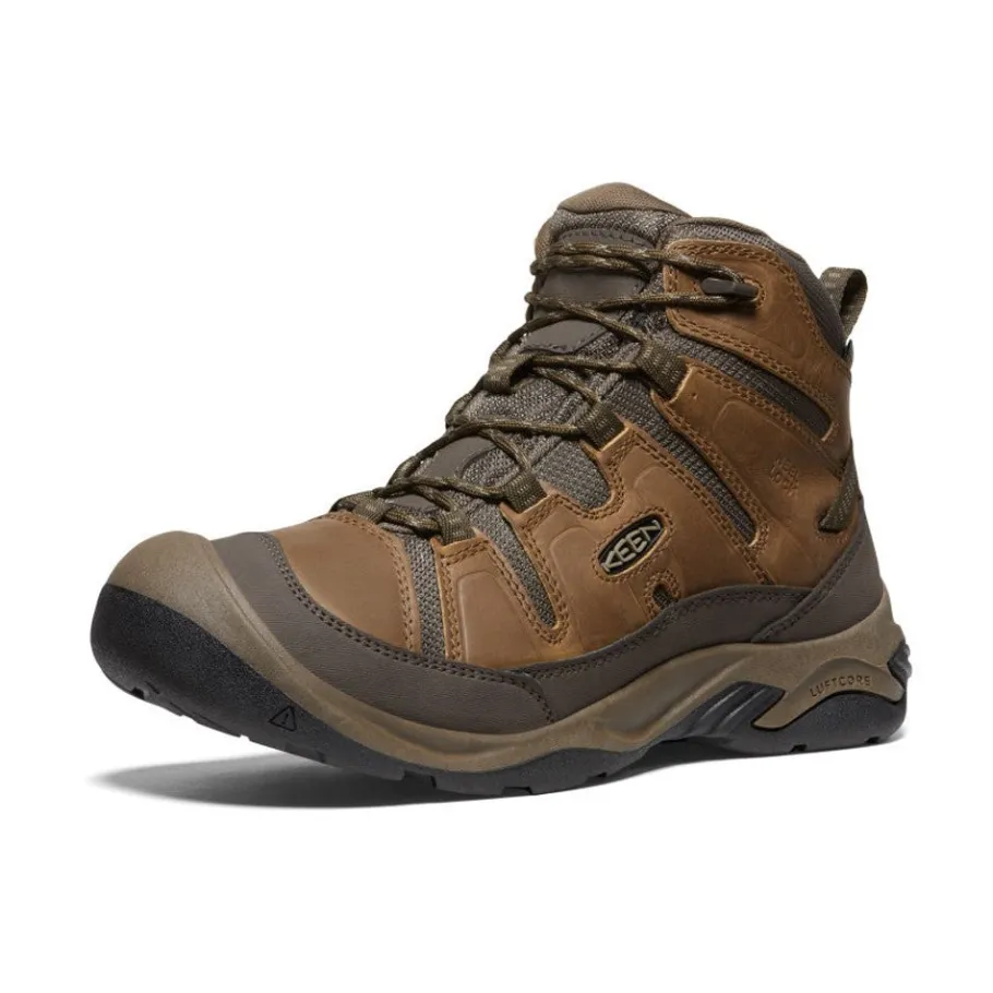 Men KEEN Boots<Men'S Circadia Waterproof Boot Wide | Bison/Brindle