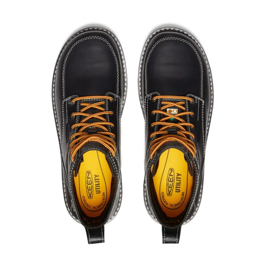 Men KEEN Work Boots & Shoes<Men'S Csa San Jose 6" Waterproof Boot (Aluminum Toe) | Black/Off White